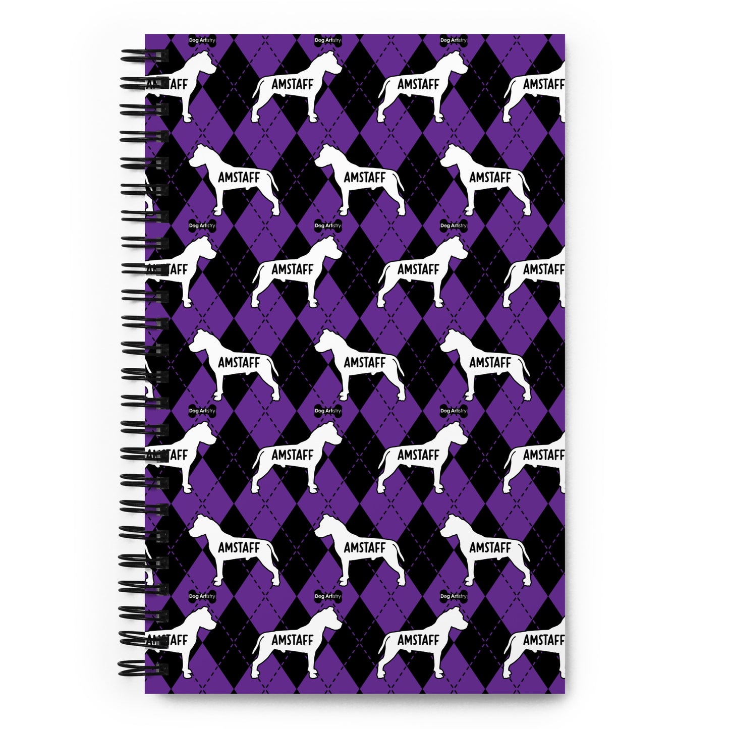 AmStaff Argyle Purple and Black Spiral Notebooks