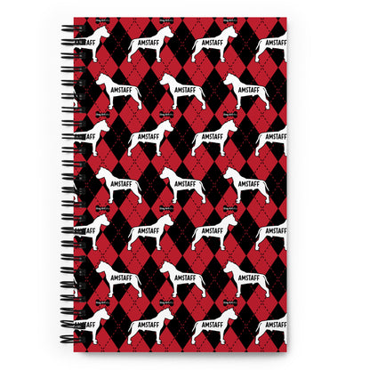 AmStaff Argyle Red and Black Spiral Notebooks