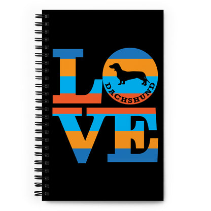 Love Dachshund Spiral notebook