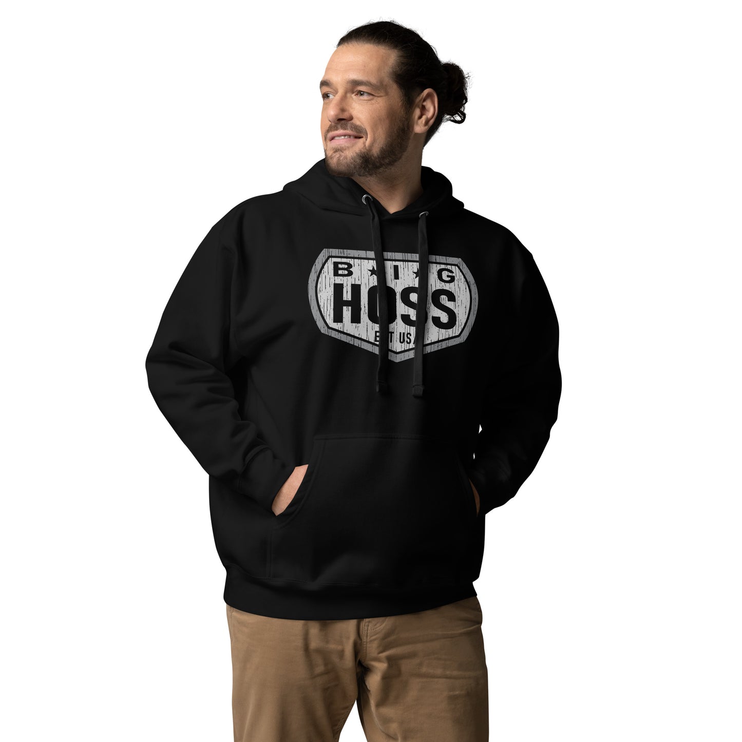 Big Hoss Mens Black Hoodie