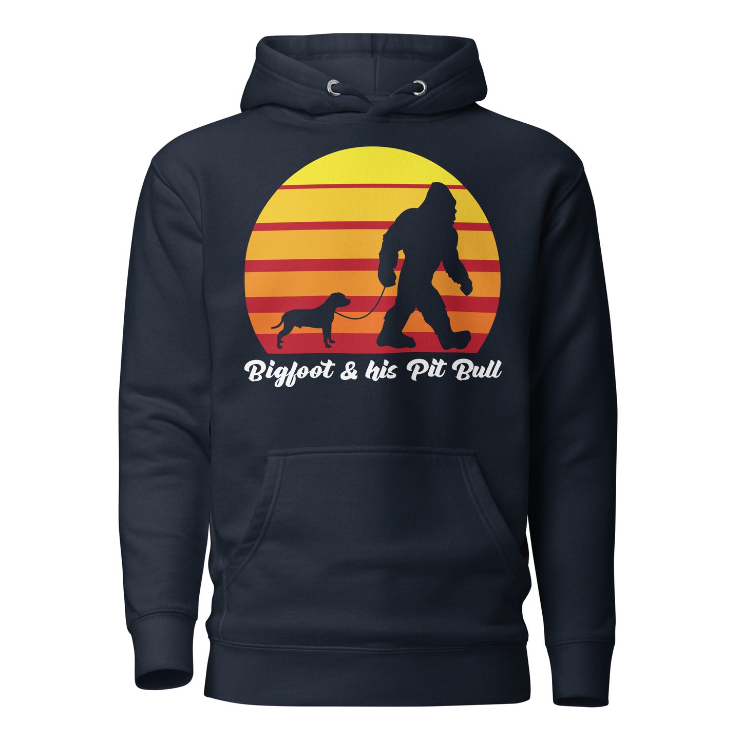 Bigfoot and his Pit Bull Unisex Hoodie