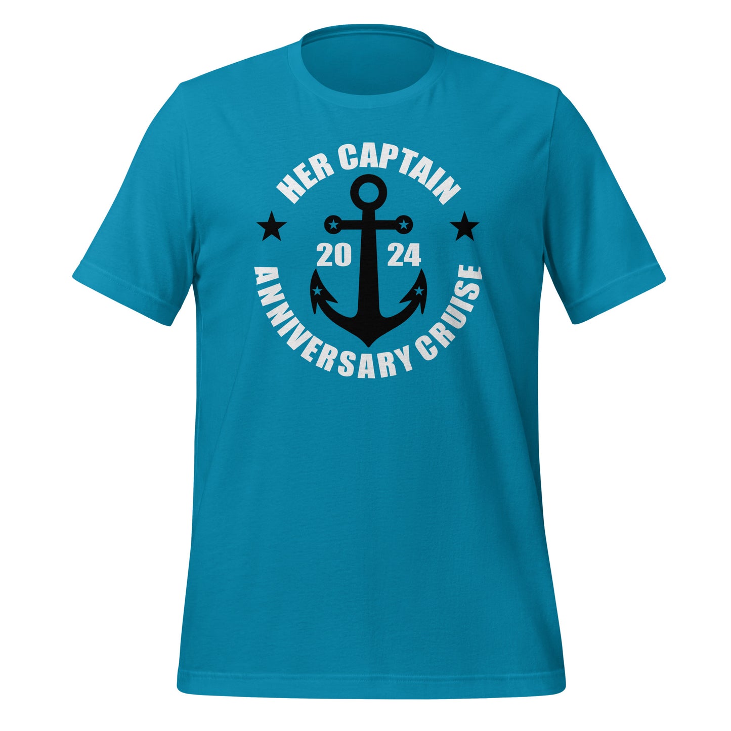 Her Captain Anniversary Unisex T-Shirt Designed by Dog Artistry