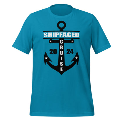 Shipfaced Cruise 2024 with Anchor Unisex T-Shirt Designed by Dog Artistry