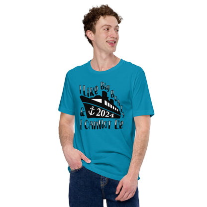 I Like Big Boats & I Cannot Lie 2024 Unisex T-Shirt Designed by Dog Artistry