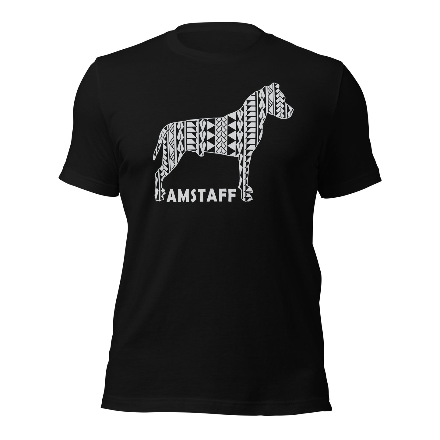 Amstaff Polynesian t-shirt black by Dog Artistry.