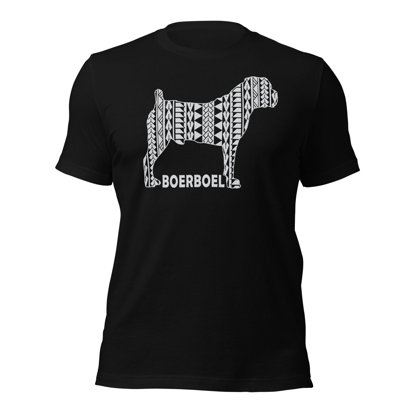 Boerboel Polynesian t-shirt black by Dog Artistry.