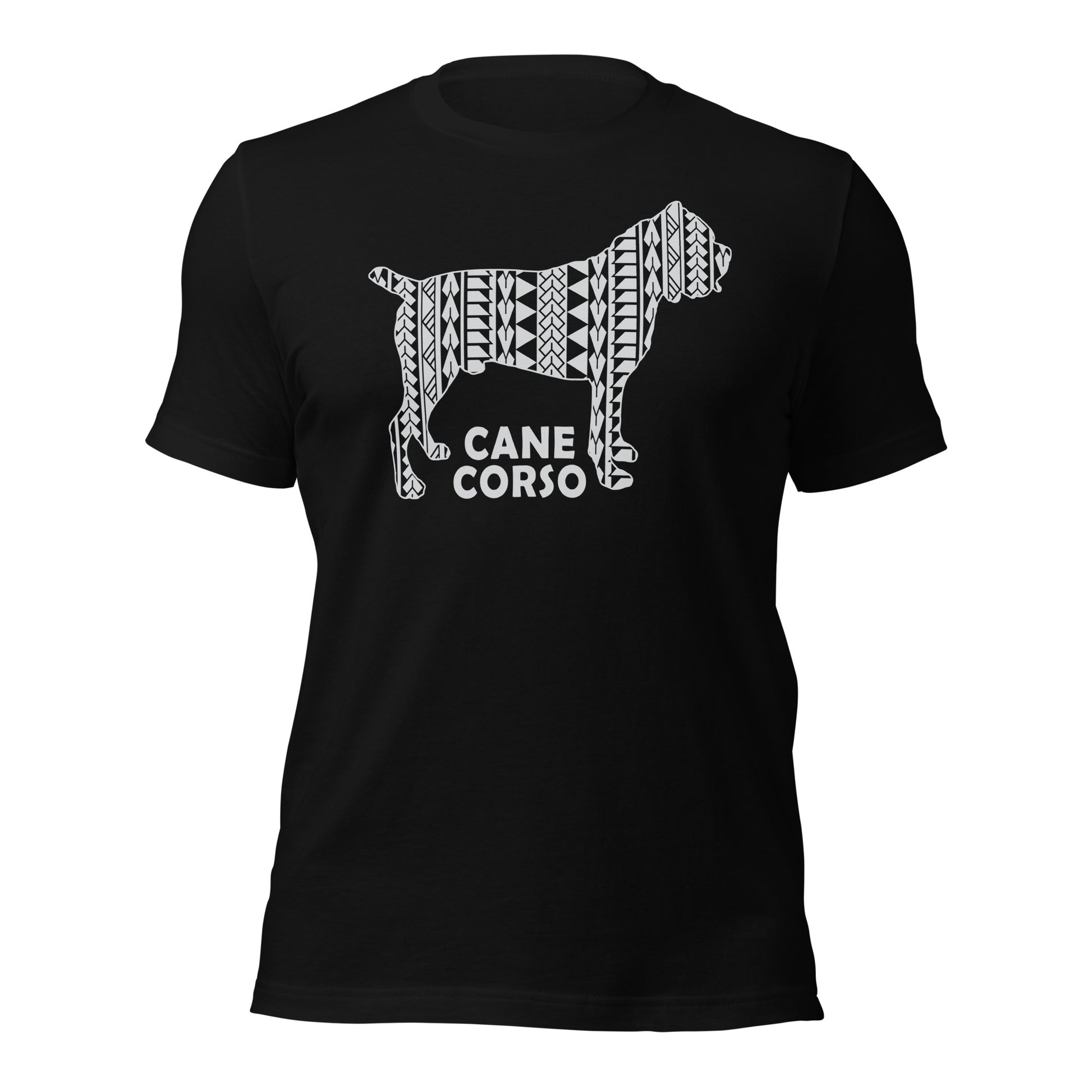 Cane Corso Polynesian t-shirt black by Dog Artistry.