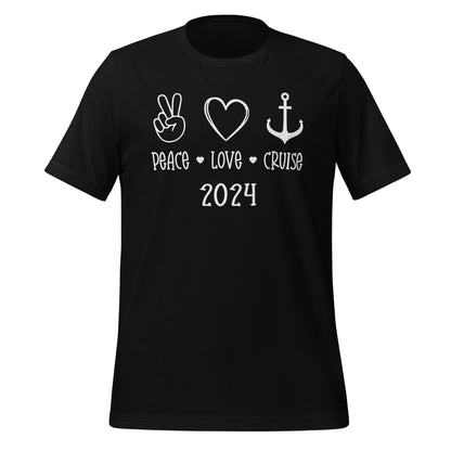 Peace Love Cruise Unisex T-Shirt Designed by Dog Artistry