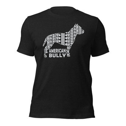 American Bully Polynesian t-shirt heather by Dog Artistry.