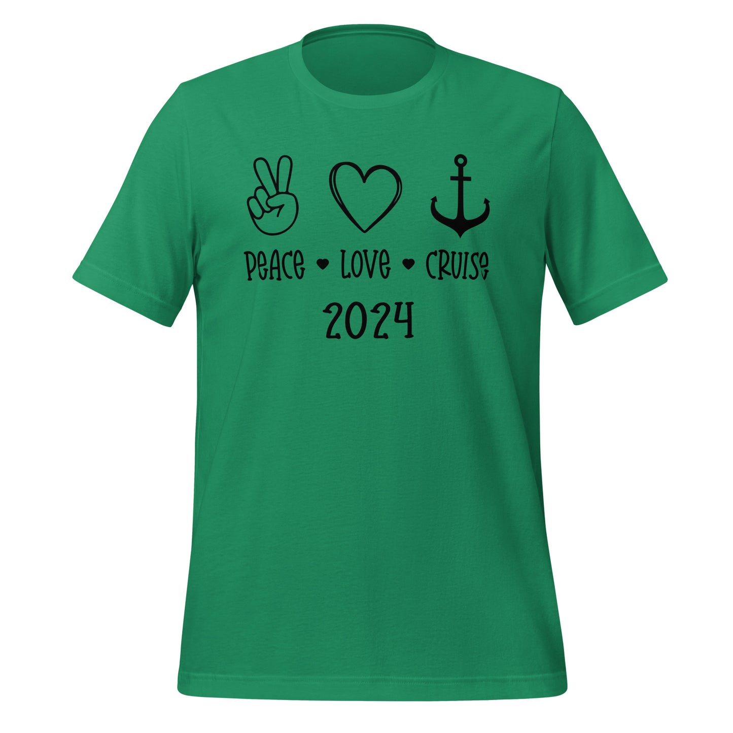 Peace Love Cruise Unisex T-Shirt Designed by Dog Artistry