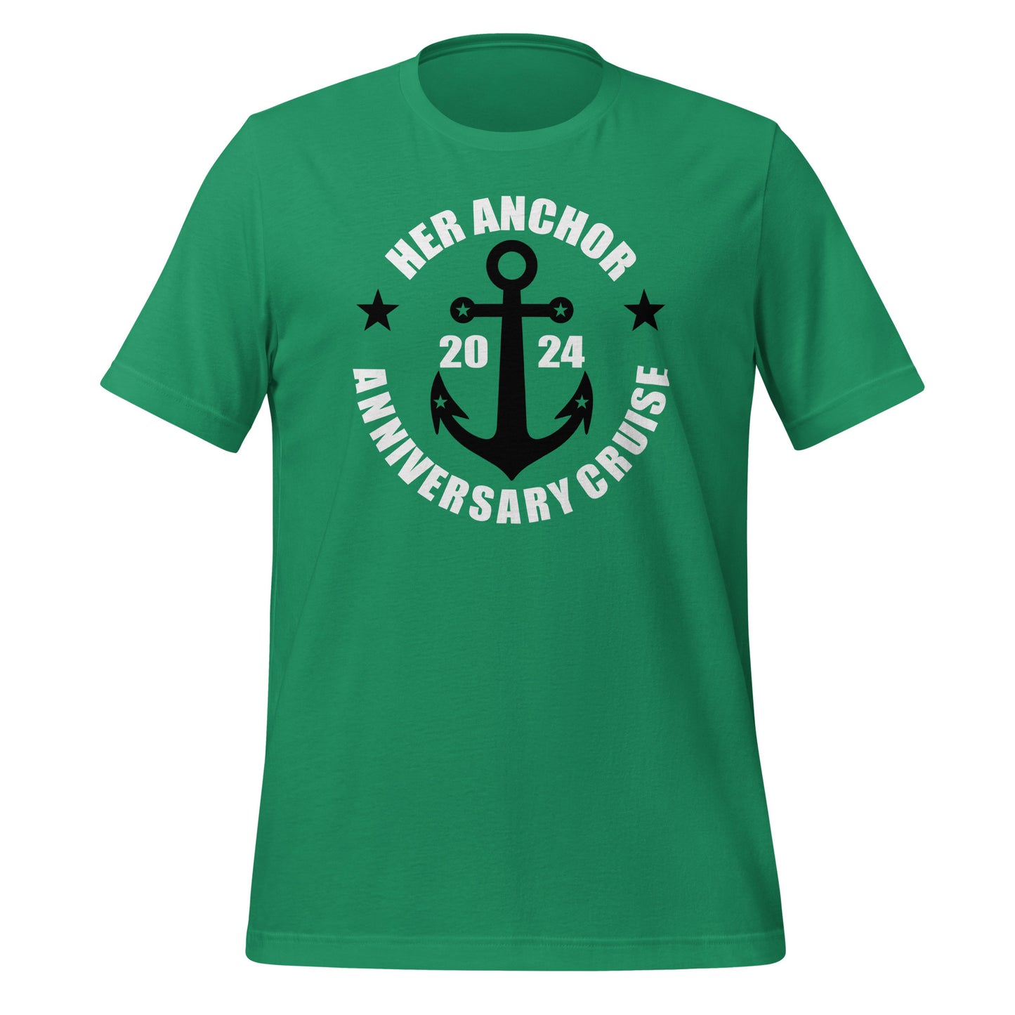 Her Anchor Anniversary Unisex T-Shirt Designed by Dog Artistry