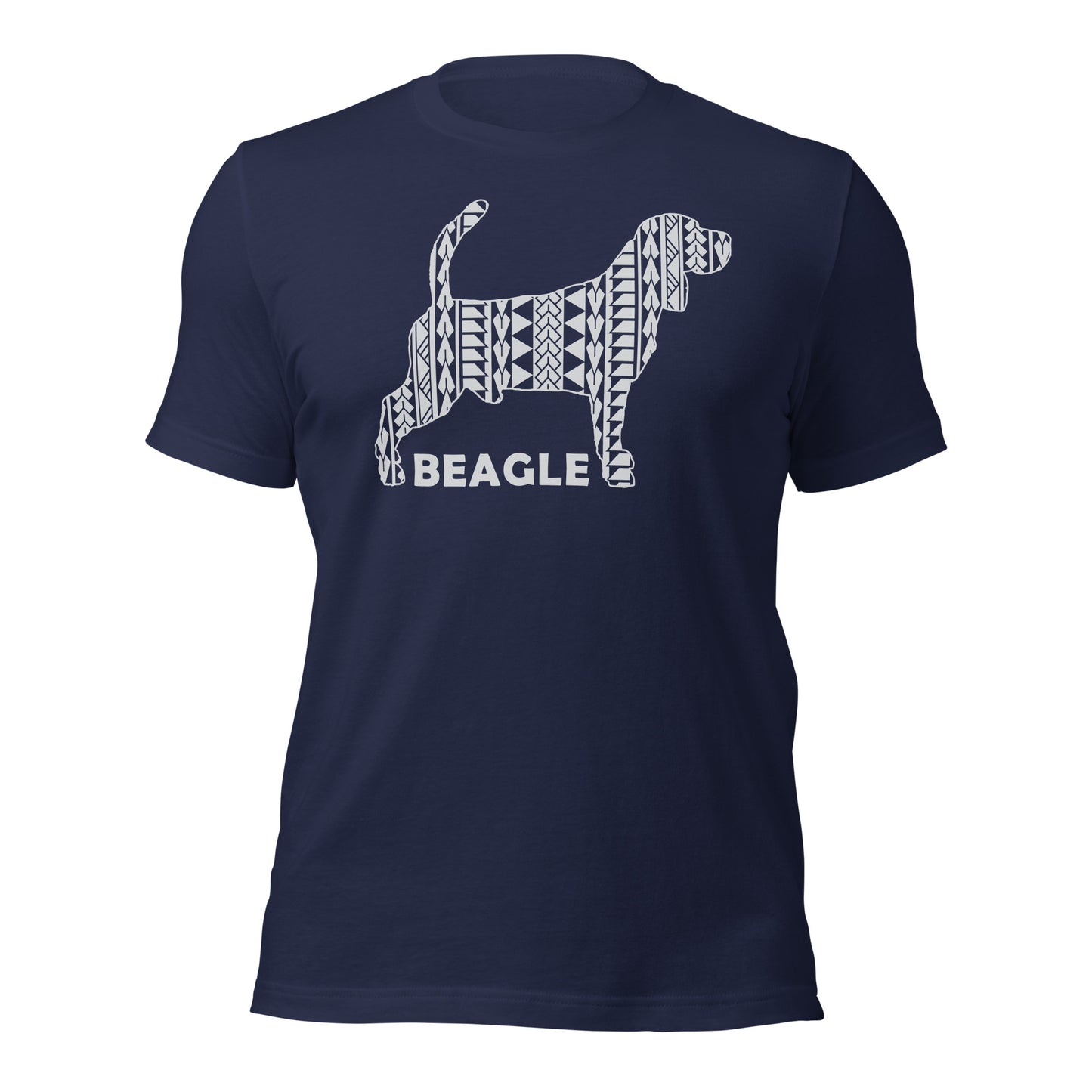 Beagle Polynesian t-shirt navy by Dog Artistry.