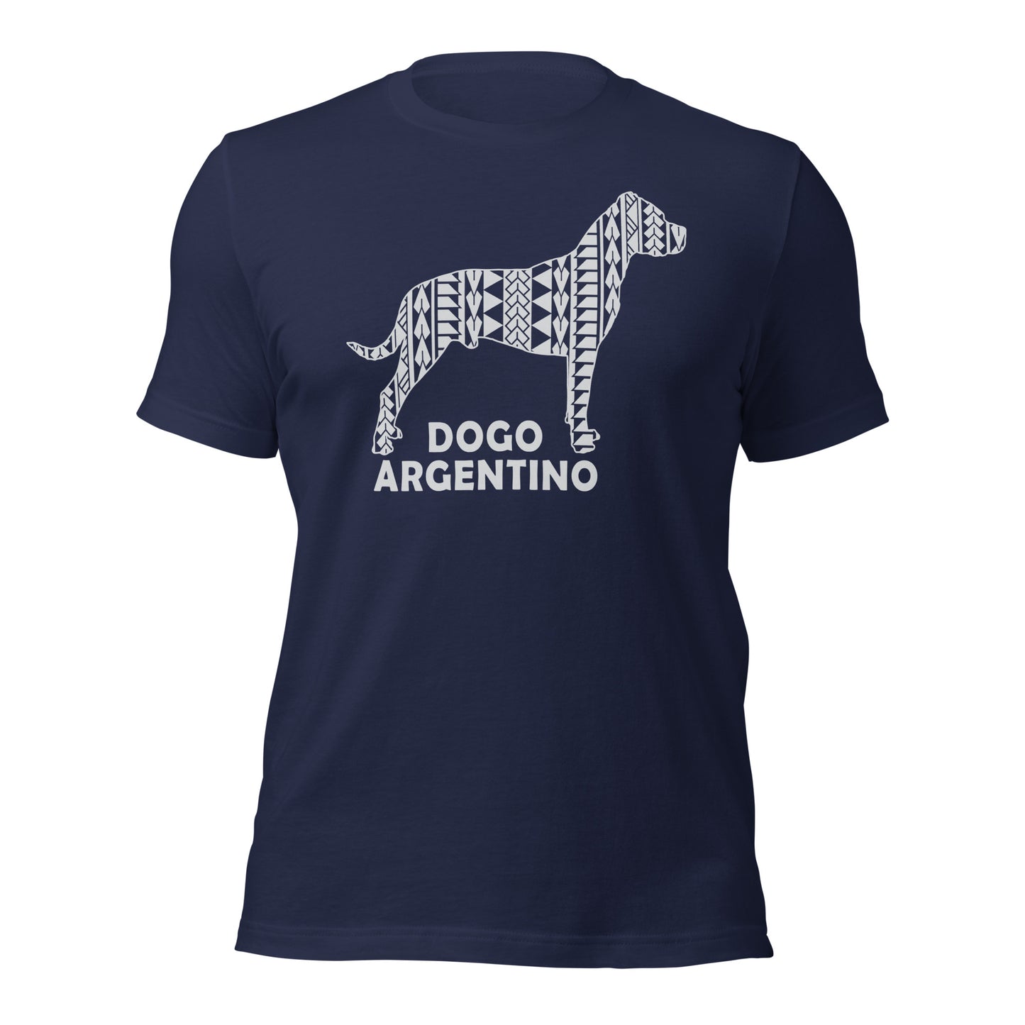 Dogo Argentino Polynesian t-shirt navy by Dog Artistry.
