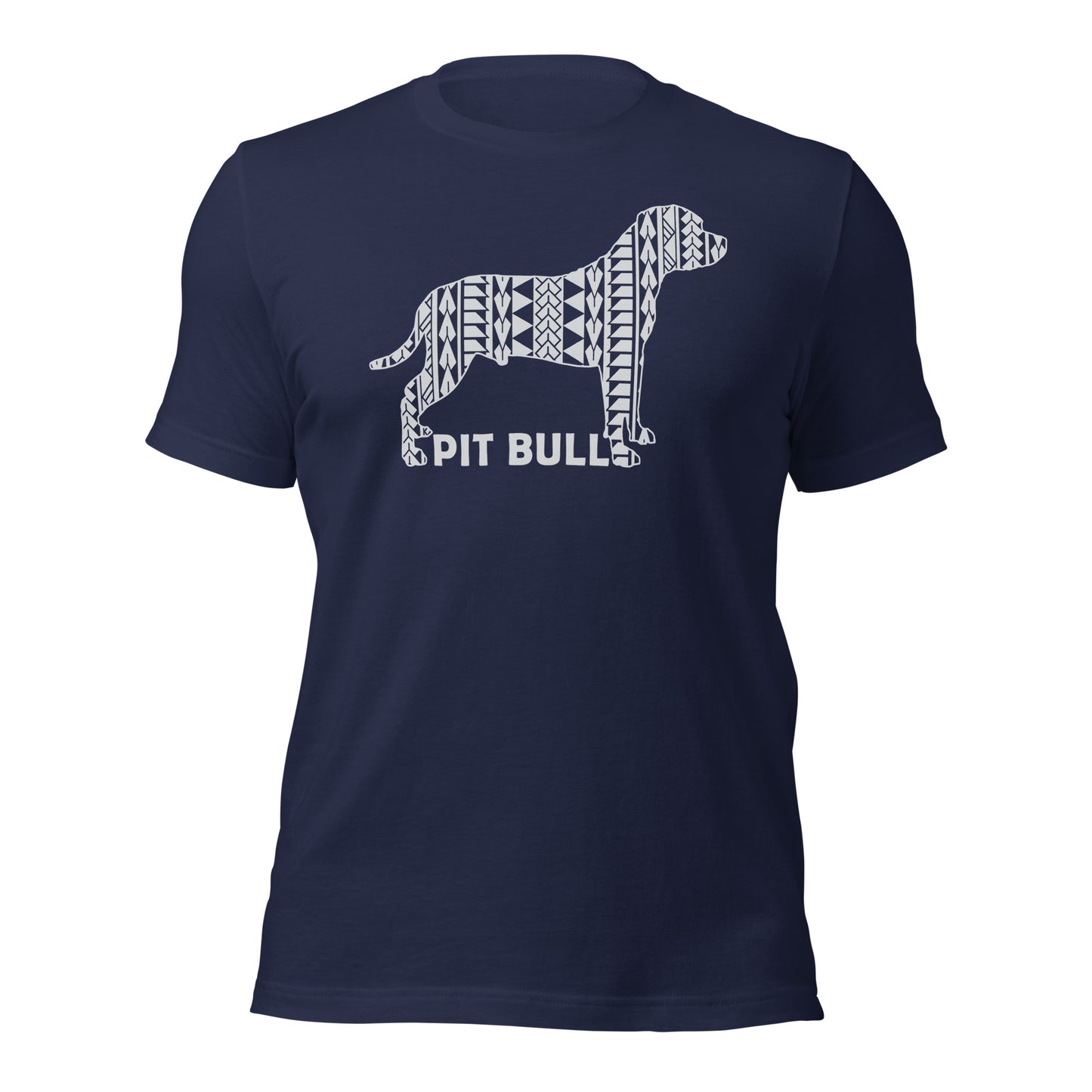 Pit Bull Polynesian t-shirt navy by Dog Artistry.
