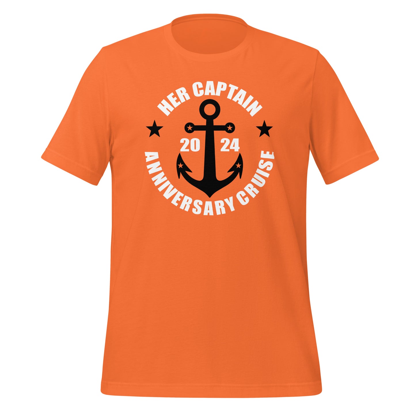 Her Captain Anniversary Unisex T-Shirt Designed by Dog Artistry