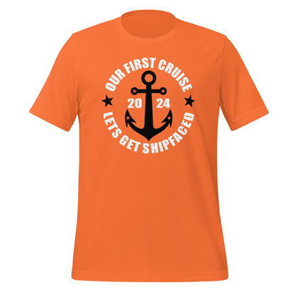 Our First Cruise Anchor 2024 Unisex T-Shirt Designed by Dog Artistry