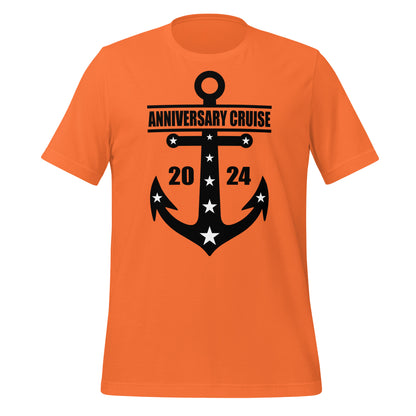 Anniversary Cruise 2024 with Anchor Unisex T-Shirt Designed by Dog Artistry