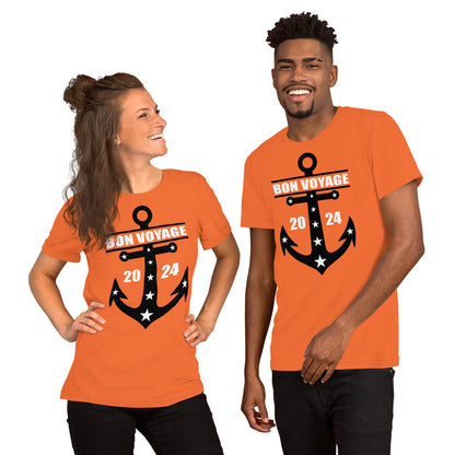 Bon Voyage 2024 with Anchor Unisex T-Shirt Designed by Dog Artistry