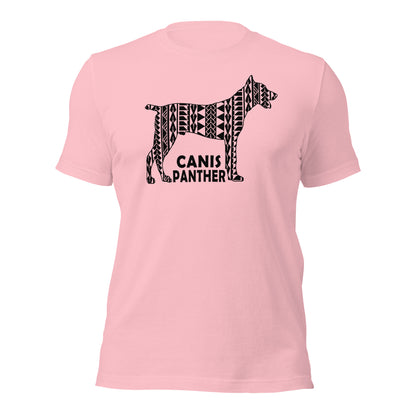 Canis Panther Polynesian t-shirt pink by Dog Artistry.