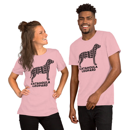 Catahoula Leopard Polynesian t-shirt pink by Dog Artistry.