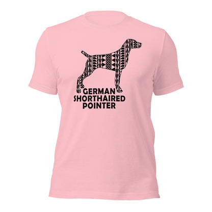 German Shorthaired Pointer Polynesian Design Unisex T-Shirt by Dog Artistry