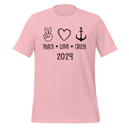 Peace Love Cruise Unisex T-Shirt Designed by Dog Artistry