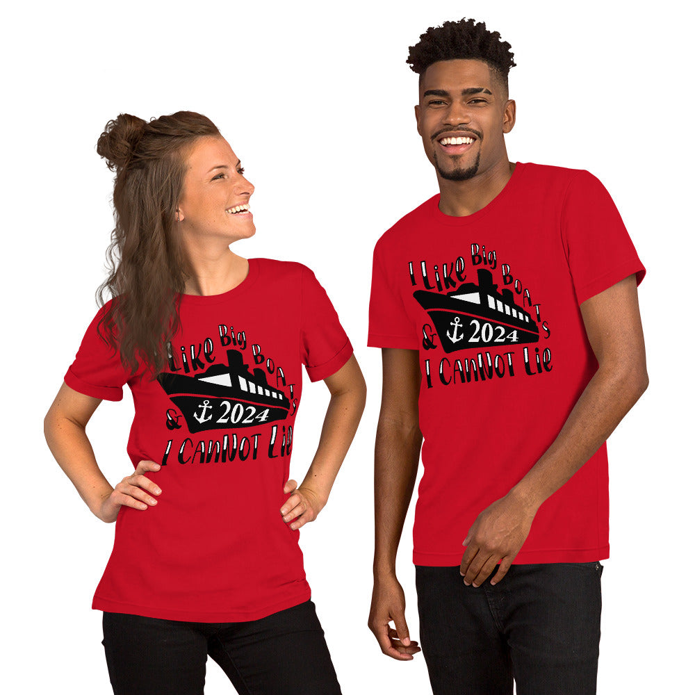 I Like Big Boats & I Cannot Lie 2024 Unisex T-Shirt Designed by Dog Artistry