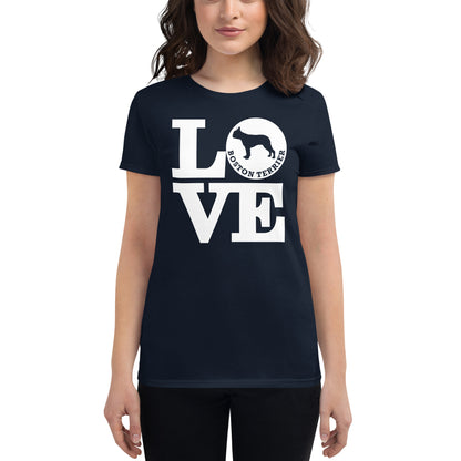 Love Boston Terrier Women's short sleeve t-shirt