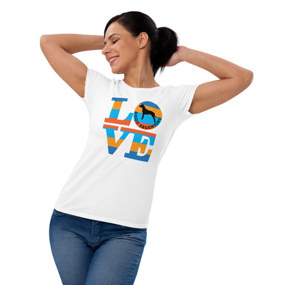 Love Dogo Argentino Women's short sleeve t-shirt