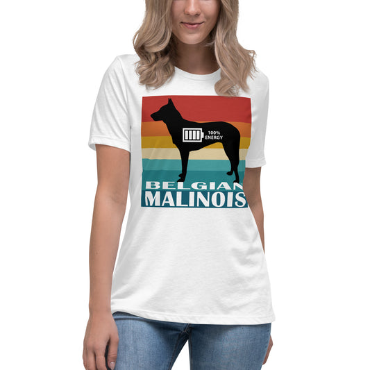 Belgian Malinois 100% Energy Women's Relaxed T-Shirt by Dog Artistry